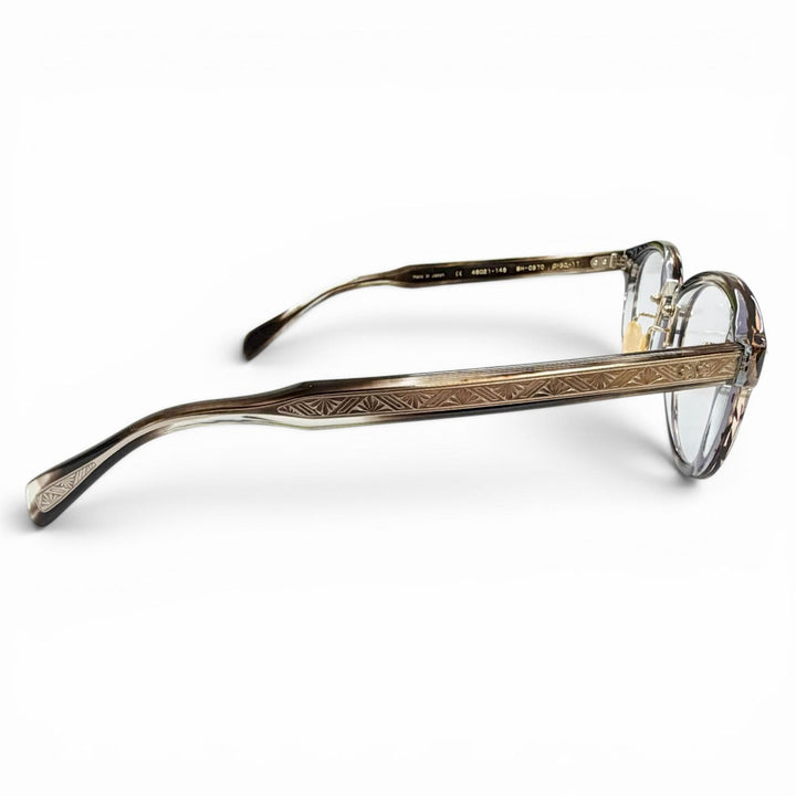美品△BJ CLASSIC COLLECTION ビージェークラシックコレクション SH-C570 SHINBARI CRAFTSMAN EDITION メガネ クロササ 48□21-148 度入