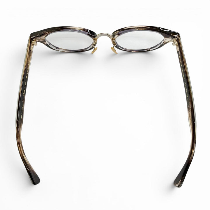 美品△BJ CLASSIC COLLECTION ビージェークラシックコレクション SH-C570 SHINBARI CRAFTSMAN EDITION メガネ クロササ 48□21-148 度入