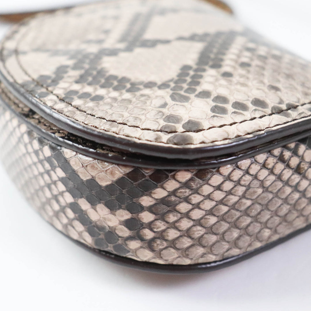 【ドンドン見直し】未使用品●定価140800円 J＆M ジェイアンドエムデヴィッドソン パイソンレザー ミニポシェット ショルダーバッグ