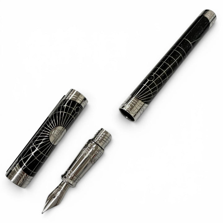 極美品□Dupont デュポン Shoot the Moon シュート ザ ムーン プレミアム 月世界旅行 ペン先18K Mニブ 0300/1865 万年筆 フランス製