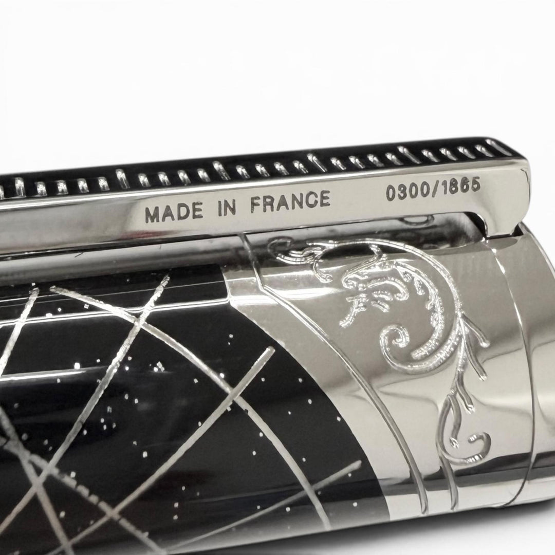 極美品□Dupont デュポン Shoot the Moon シュート ザ ムーン プレミアム 月世界旅行 ペン先18K Mニブ 0300/1865 万年筆 フランス製