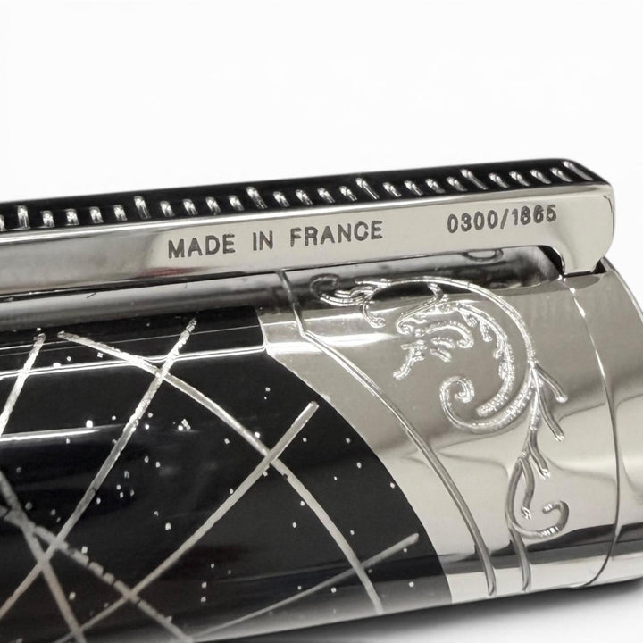 極美品□Dupont デュポン Shoot the Moon シュート ザ ムーン プレミアム 月世界旅行 ペン先18K Mニブ 0300/1865 万年筆 フランス製