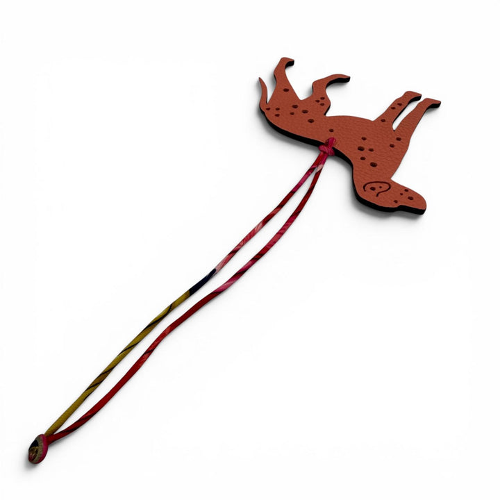 極美品☆HERMES エルメス プティアッシュ レザー ローズエテ/エトゥープ ドッグ ダルメシアン バッグチャーム フランス製 レディース
