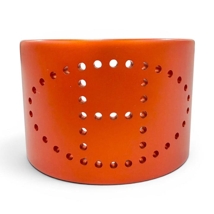 極美品☆HERMES エルメス エヴリン バングル アルミニウム Hロゴ・シェーヌダンクル ブレスレット バングル オレンジ USA製 レディース