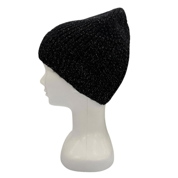 極美品▼CHANEL シャネル 25-26年製 AAB710 カシミヤ97% クルーズコレクション ココメーク ラメ 帽子 ビーニー ニットキャップ 正規品