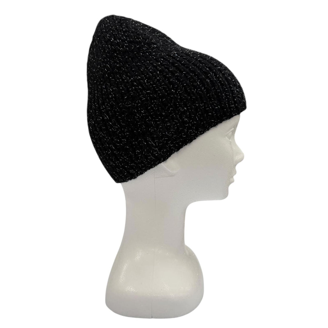 極美品▼CHANEL シャネル 25-26年製 AAB710 カシミヤ97% クルーズコレクション ココメーク ラメ 帽子 ビーニー ニットキャップ 正規品