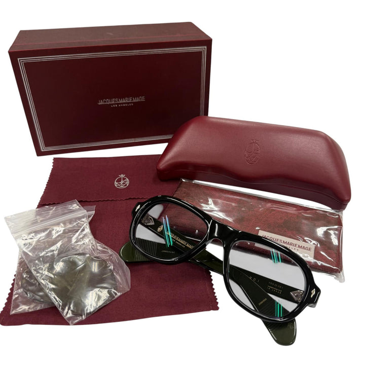 極美品▼JACQUESMARIEMAGE ジャックマリーマージュ RICHARD 206/400 世界400本限定 サングラス ブラック 55□20 日本製 メンズ 箱付き