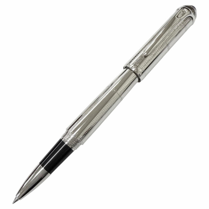 極美品□Cartier カルティエ ロードスター ドゥ カルティエ ブルージェムストーン ツイスト式 ボールペン シルバー フランス製 筆記OK