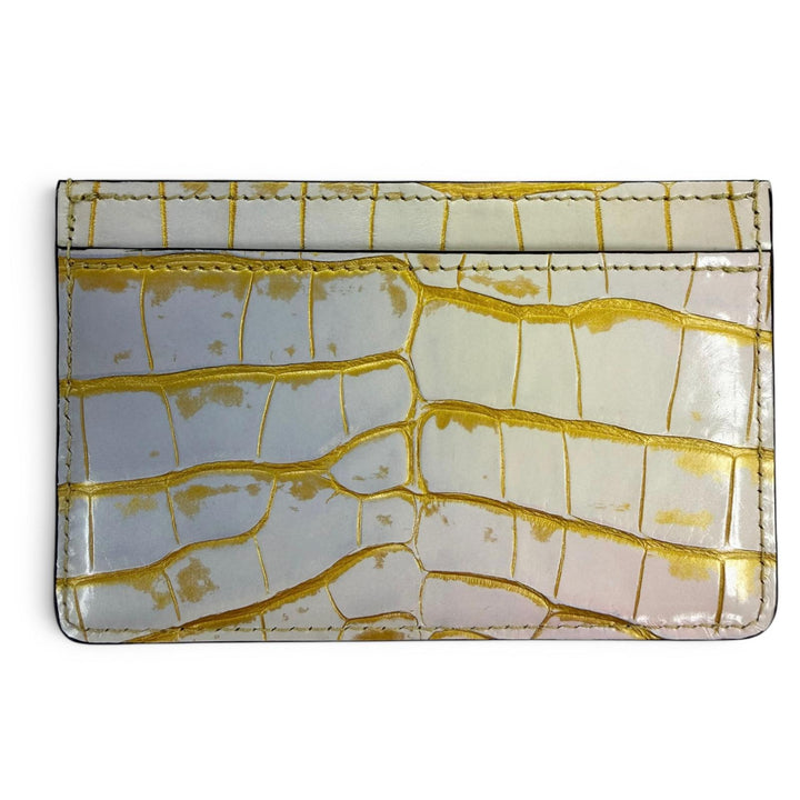 極美品☆LOUIS VUITTON ルイヴィトン N82982 エキゾチック レザー ポルトカルト サーンプル クロコダイル カードケース ゴールド マルチ