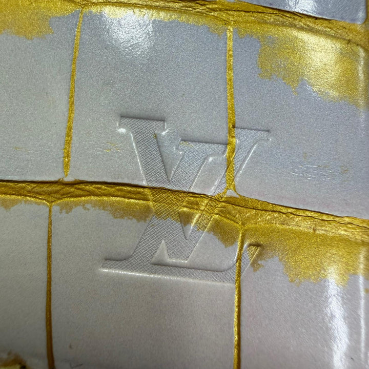 極美品☆LOUIS VUITTON ルイヴィトン N82982 エキゾチック レザー ポルトカルト サーンプル クロコダイル カードケース ゴールド マルチ
