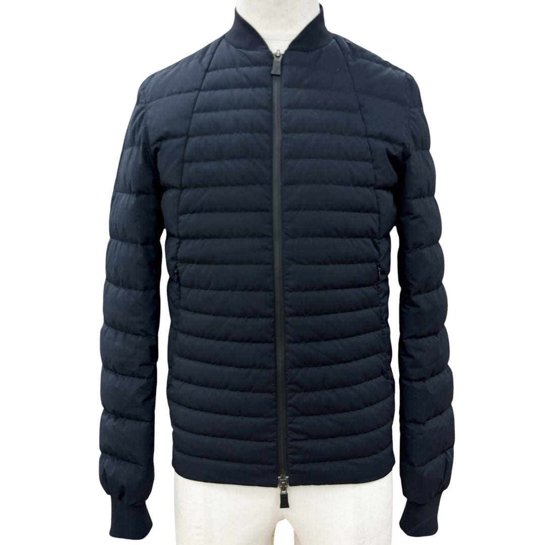 美品▼Herno ヘルノ Laminar ラミナー GORE-WINDSTOPPER ダブルジップアップ ダウンジャケット ダークネイビー 44 正規品 メンズ