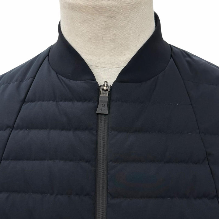 美品▼Herno ヘルノ Laminar ラミナー GORE-WINDSTOPPER ダブルジップアップ ダウンジャケット ダークネイビー 44 正規品 メンズ