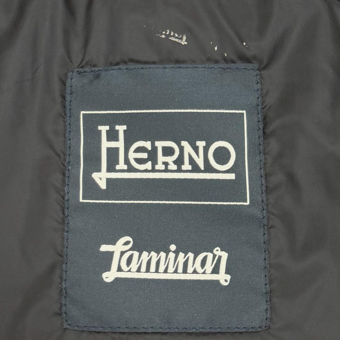 美品▼Herno ヘルノ Laminar ラミナー GORE-WINDSTOPPER ダブルジップアップ ダウンジャケット ダークネイビー 44 正規品 メンズ