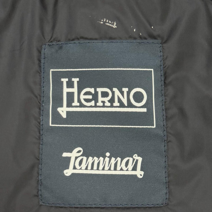 美品▼Herno ヘルノ Laminar ラミナー GORE-WINDSTOPPER ダブルジップアップ ダウンジャケット ダークネイビー 44 正規品 メンズ