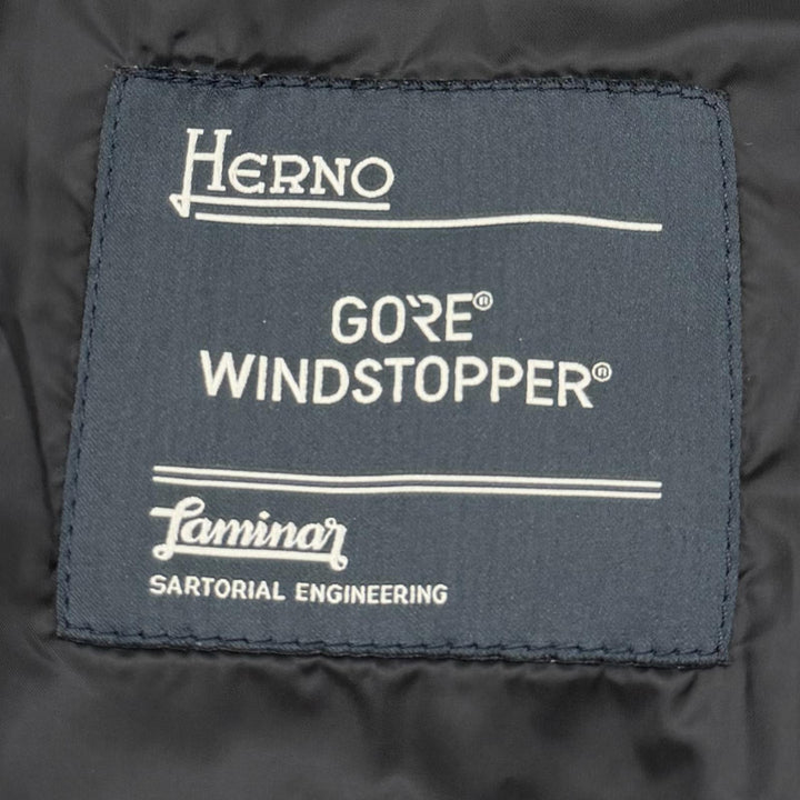 美品▼Herno ヘルノ Laminar ラミナー GORE-WINDSTOPPER ダブルジップアップ ダウンジャケット ダークネイビー 44 正規品 メンズ