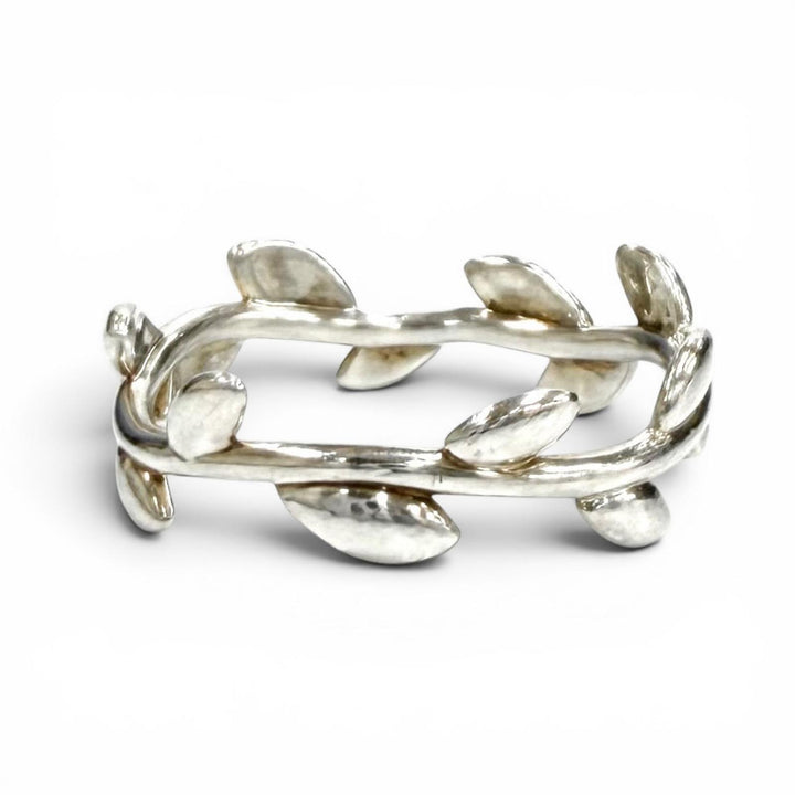 美品★TIFFANY&amp;Co. ティファニー パロマ ピカソ オリーブ リーフ バンドリング AG925 指輪 シルバー (JP12号相当) 重量1.76g レディース