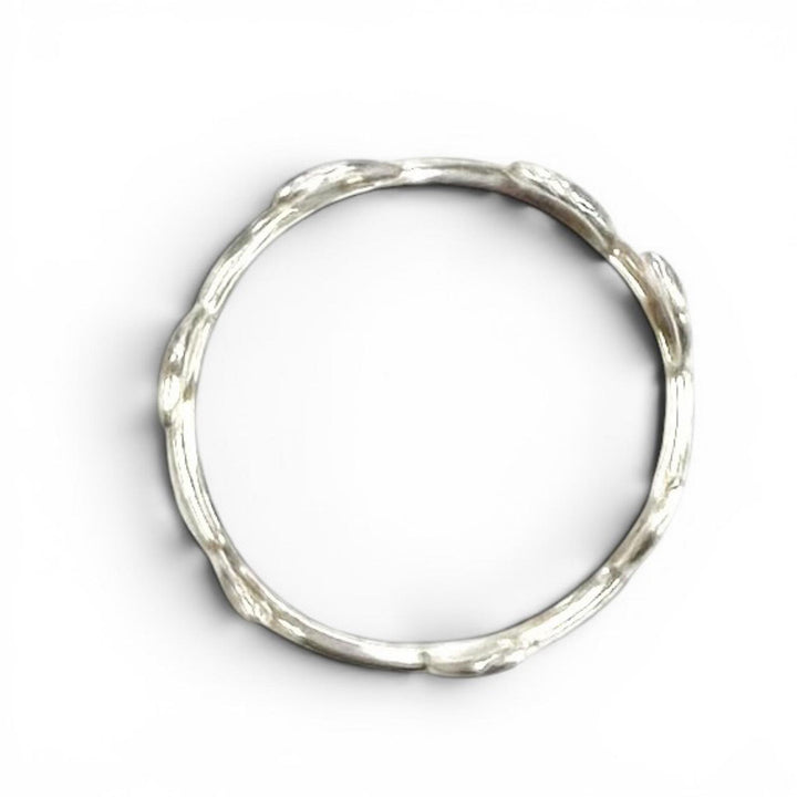 美品★TIFFANY&amp;Co. ティファニー パロマ ピカソ オリーブ リーフ バンドリング AG925 指輪 シルバー (JP12号相当) 重量1.76g レディース