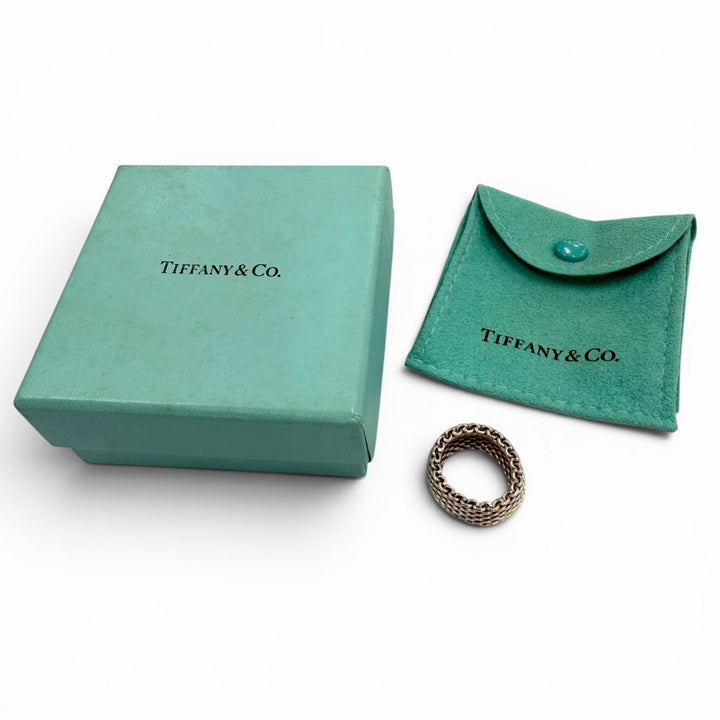極美品▼TIFFANY&amp;Co. ティファニー サマーセット 925 リング 指輪 シルバー JP11号 重量9.0g メンズ レディース アクセサリー 保存袋付き