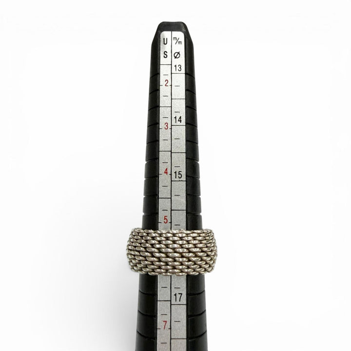極美品▼TIFFANY&amp;Co. ティファニー サマーセット 925 リング 指輪 シルバー JP11号 重量9.0g メンズ レディース アクセサリー 保存袋付き