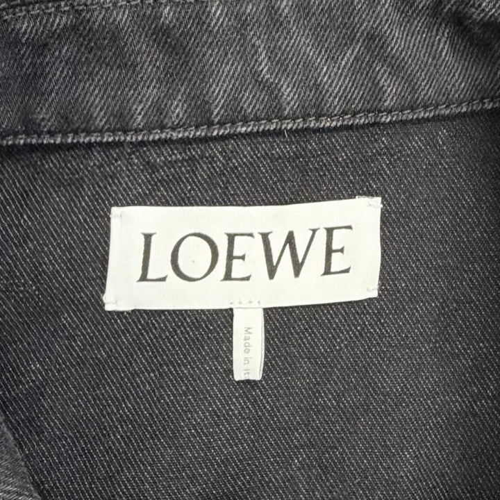 極美品△LOEWE ロエベ H526Y50W15 スナ フジタ コラボ マンドラゴラ ルーズシルエット デニムジャケット ブラック 44 イタリア製 正規品