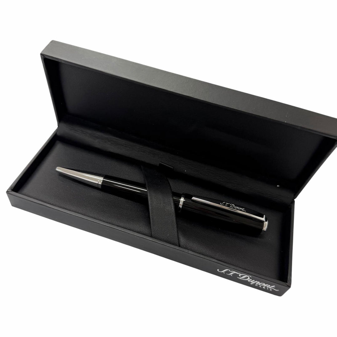 極美品□Dupont デュポン デフィ ミレニアム ツイスト式 ボールペン ステーショナリー ブラック シルバー メンズオススメ 筆記確認済み