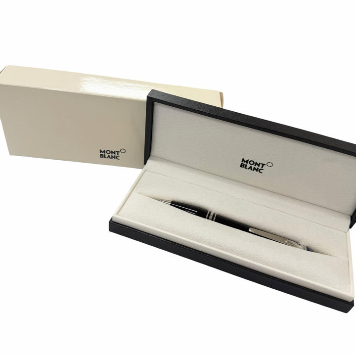 未使用品□MONTBLANC モンブラン スターウォーカー 新型 ブルードーム ボールペン ブラック シルバー ドイツ製 メンズ 筆記確認済み 箱付