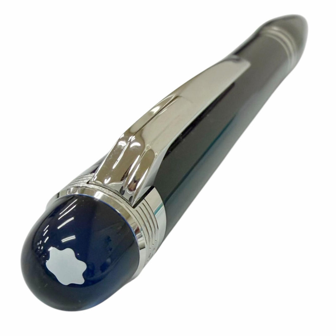 未使用品□MONTBLANC モンブラン スターウォーカー 新型 ブルードーム ボールペン ブラック シルバー ドイツ製 メンズ 筆記確認済み 箱付