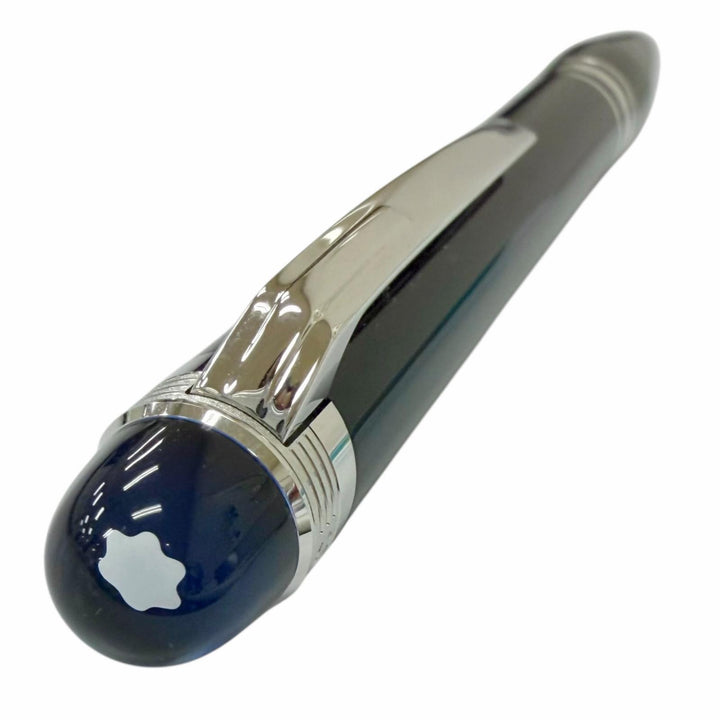 未使用品□MONTBLANC モンブラン スターウォーカー 新型 ブルードーム ボールペン ブラック シルバー ドイツ製 メンズ 筆記確認済み 箱付