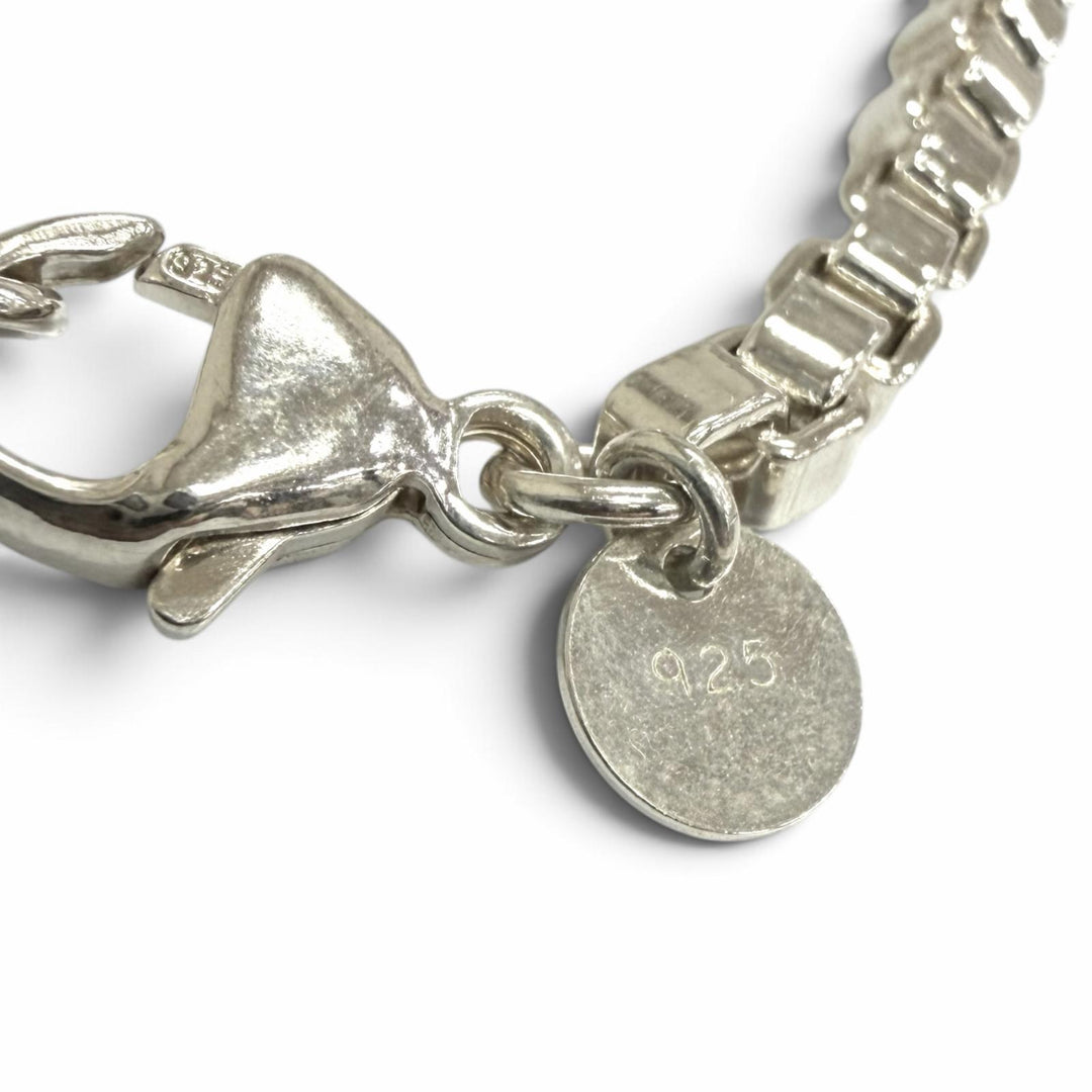 極美品□TIFFANY&amp;Co. ティファニー ベネチアン SV925 チェーンブレスレット アクセサリー シルバー 重量17g メンズ レディース 保存袋付