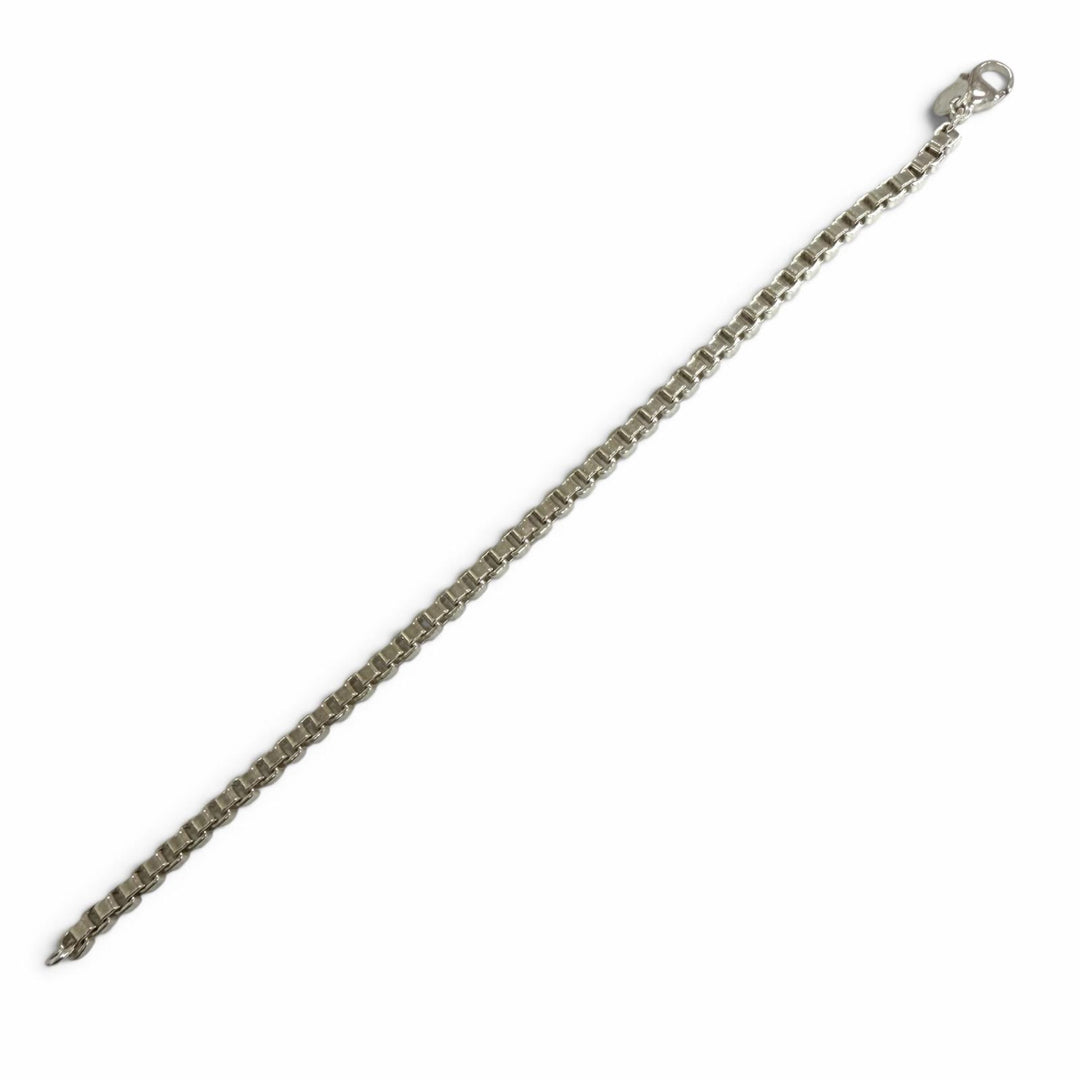 極美品□TIFFANY&amp;Co. ティファニー ベネチアン SV925 チェーンブレスレット アクセサリー シルバー 重量17g メンズ レディース 保存袋付
