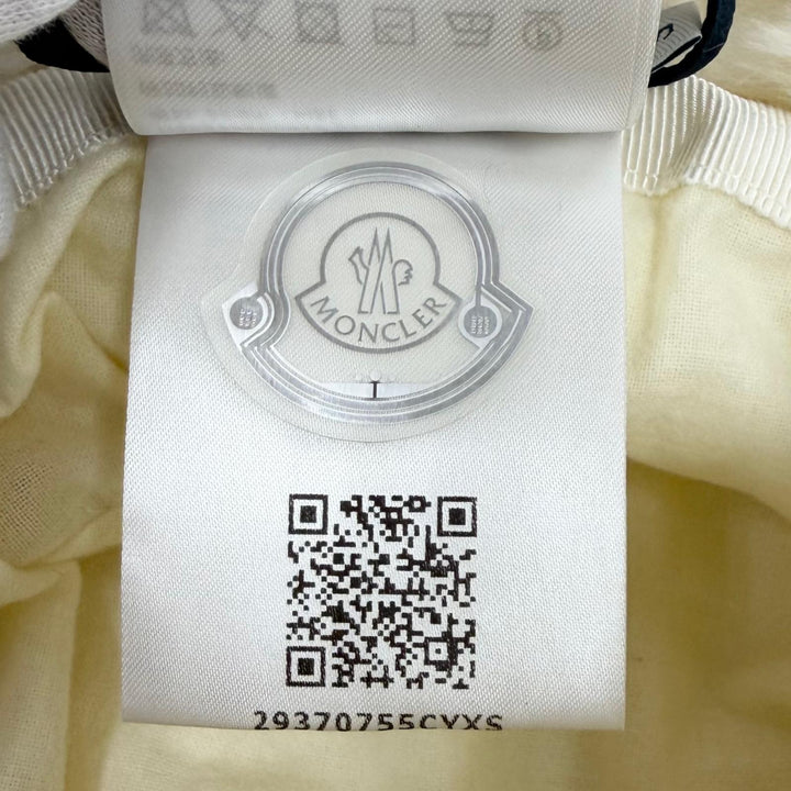 未使用品★MONCLER モンクレール H29543B00017 BUCKET ロゴワッペン付 フェイクファー ハット アイボリー S ブルガリア製 正規品