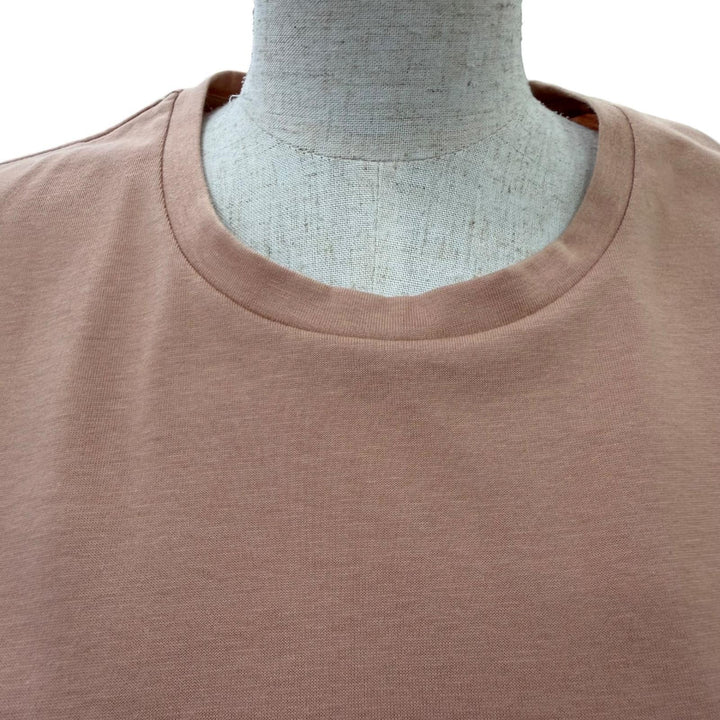 未使用品☆MONCLER モンクレール MAGLIA MANICA CORTA コットン100％ ロゴワッペン 半袖Ｔシャツ トップス ピンク XS 正規品 レディース