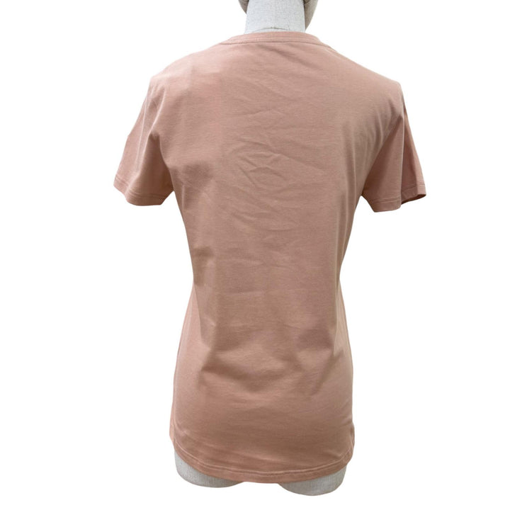 未使用品☆MONCLER モンクレール MAGLIA MANICA CORTA コットン100％ ロゴワッペン 半袖Ｔシャツ トップス ピンク XS 正規品 レディース