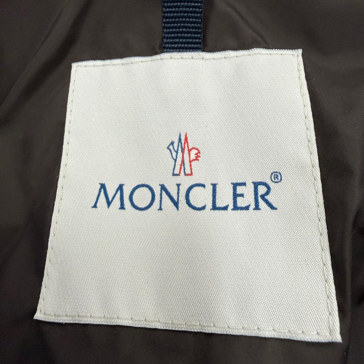 美品☆MONCLER モンクレール MEDOC ダイヤモンドキルティング ロゴ ZIP UP ダウンジャケット ブラウン 2 レディース