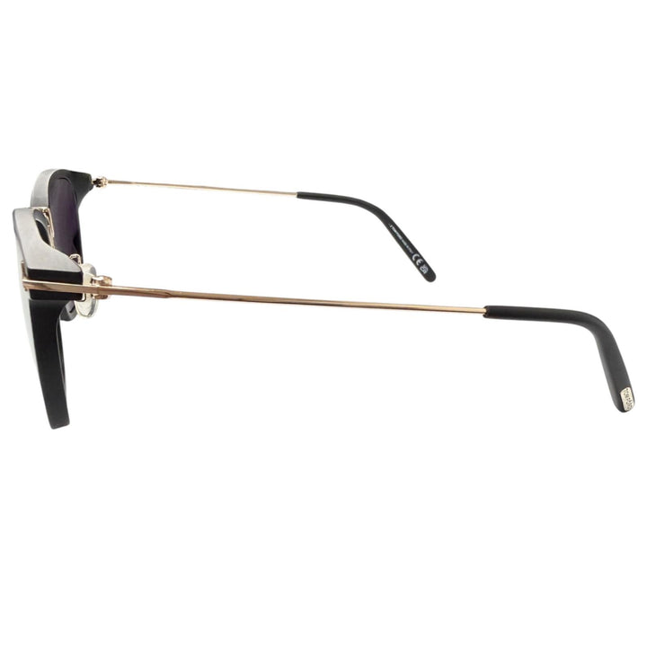 極美品□TOM FORD トムフォード TF672 Beau 朝倉未来着用モデル サングラス マットブラック ピンクゴールド 53□21-145 度入 イタリア製