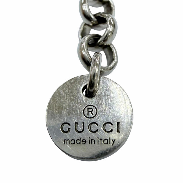 美品☆GUCCI グッチ 455535 AG925 インターロッキングG アラベスク アクセサリー ネックレス シルバー イタリア製 重量7.3g レディース
