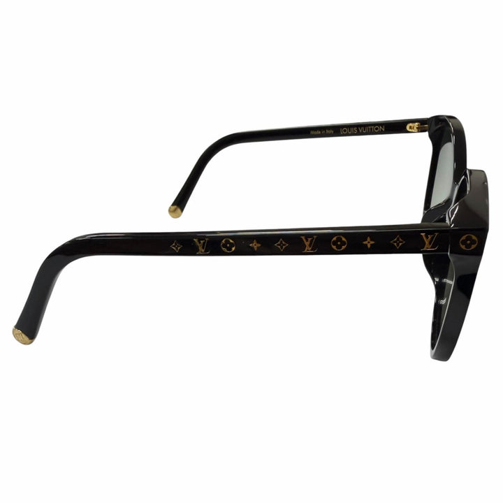 極美品□LOUIS VUITTON ルイヴィトン 2023年製 Z1657E サングラス マイモノグラム ライト キャットアイ ブラック 57□16-145 イタリア製