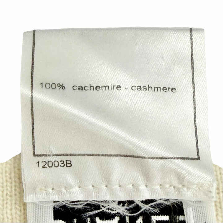 美品△CHANEL シャネル ヴィンテージ 01A P18160 カシミヤ100％ ココマーク ノースリーブニット ベスト アイボリー EU 38 英国製 正規品