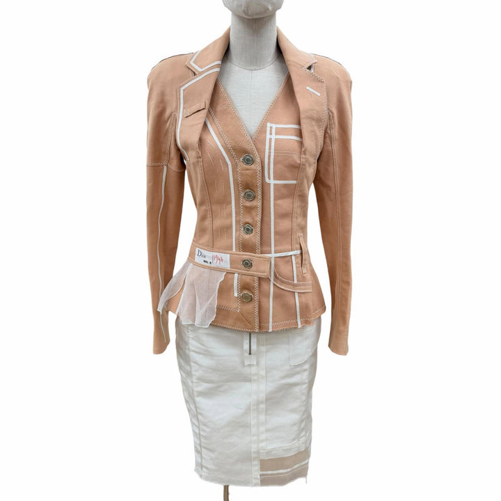 美品◇Christian Dior クリスチャンディオール 06SS 6E12022280 6E12033040 ジョン ガリアーノ期 スネークレザー使 セットアップ 正規品