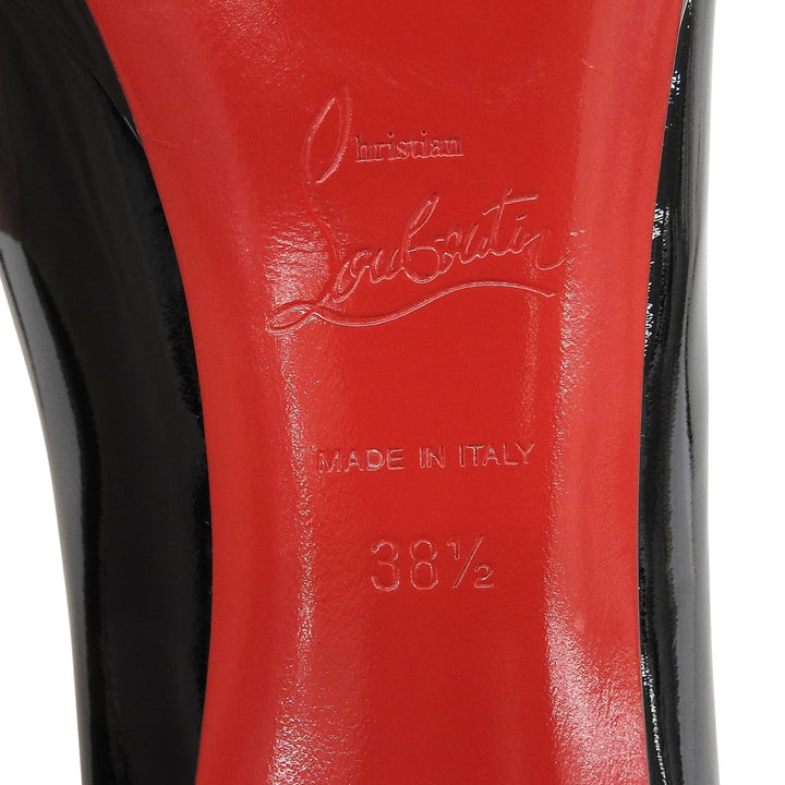 未使用品▲Christian Louboutin クリスチャンルブタン パテントレザー レッドソール ハイヒール パンプス 38.5 伊製 レディース 保存袋付き