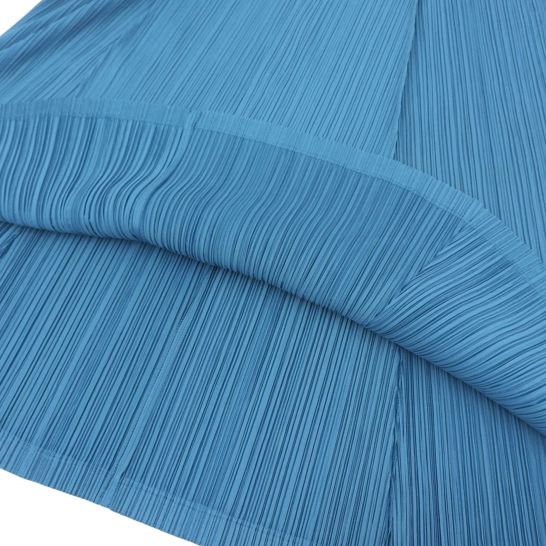 極美品▲PLEATS PLEASE プリーツプリーズ イッセイミヤケ 22SS PP21-JH484 ロング丈 ワンピース ブルー 2 日本製 正規品 レディース