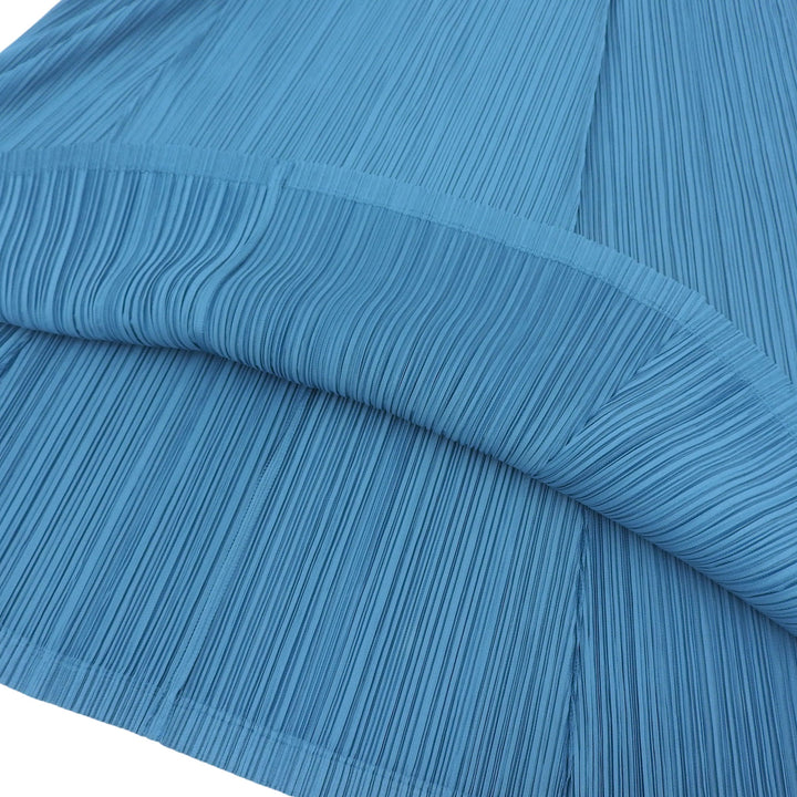 極美品▲PLEATS PLEASE プリーツプリーズ イッセイミヤケ 22SS PP21-JH484 ロング丈 ワンピース ブルー 2 日本製 正規品 レディース