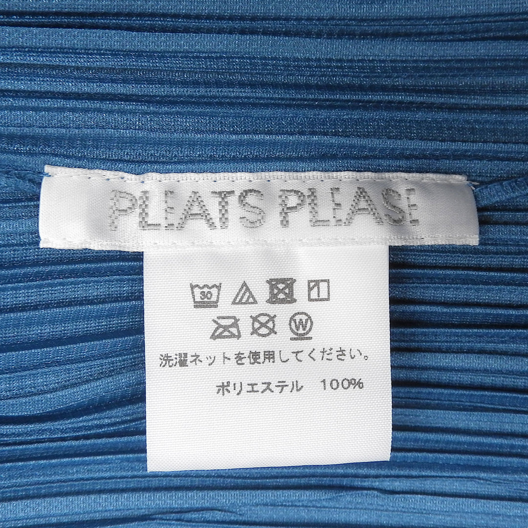 極美品▲PLEATS PLEASE プリーツプリーズ イッセイミヤケ 22SS PP21-JH484 ロング丈 ワンピース ブルー 2 日本製 正規品 レディース