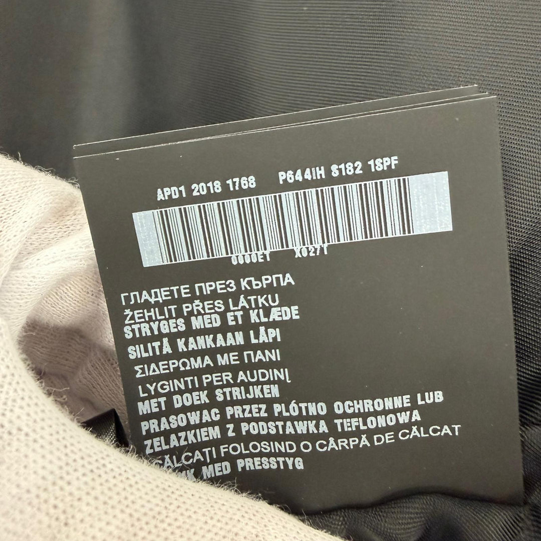 極美品☆PRADA プラダ P644IH S182 バージンウール100％ ベルト付き 2WAY ノーカラー コート ブラック 40 イタリア製 正規品 レディース