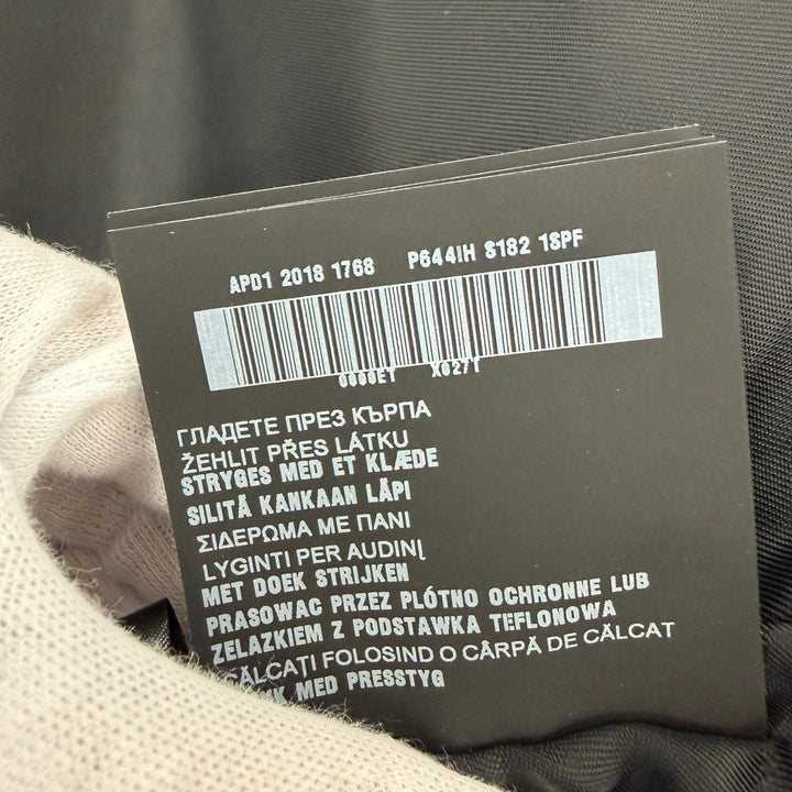 極美品☆PRADA プラダ P644IH S182 バージンウール100％ ベルト付き 2WAY ノーカラー コート ブラック 40 イタリア製 正規品 レディース