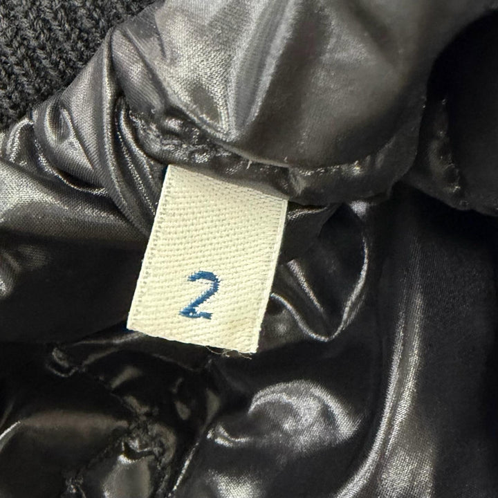 良品□MONCLER GENIUS 7 FRAGMENT モンクレール ジーニアス 7 フラグメント ヒロシフジワラ SVEN 袖レザー ダウンジャケット 2 伊製