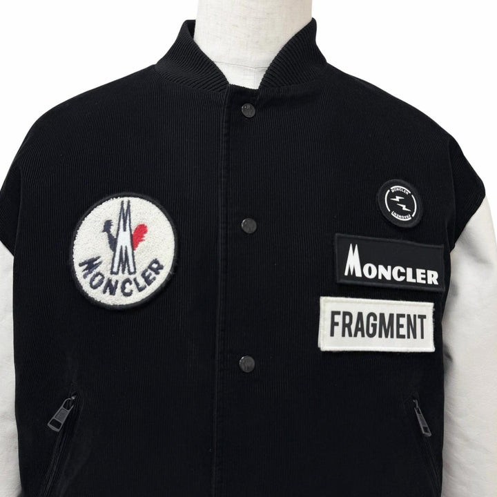 良品□MONCLER GENIUS 7 FRAGMENT モンクレール ジーニアス 7 フラグメント ヒロシフジワラ SVEN 袖レザー ダウンジャケット 2 伊製