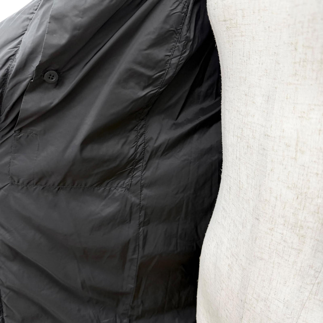 美品△Rick Owens リックオウエンス RP16F2913-TE スタンドカラー ジップアップ ダウンコート ブラック 40 イタリア製 レディース