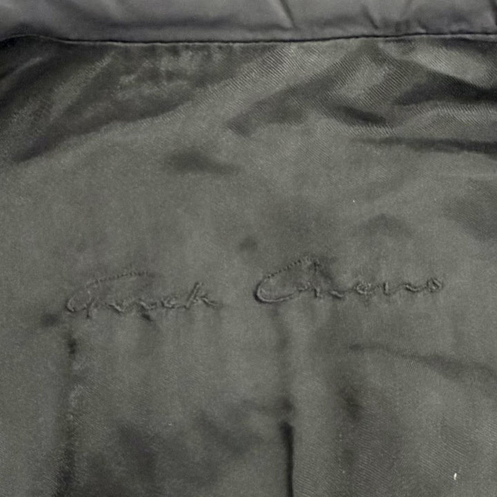 美品△Rick Owens リックオウエンス RP16F2913-TE スタンドカラー ジップアップ ダウンコート ブラック 40 イタリア製 レディース