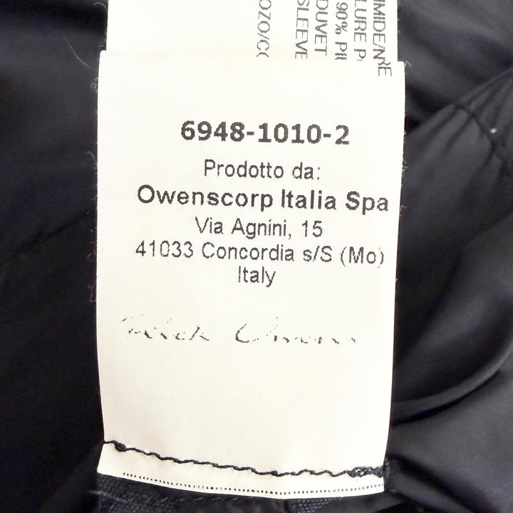 美品△Rick Owens リックオウエンス RP16F2913-TE スタンドカラー ジップアップ ダウンコート ブラック 40 イタリア製 レディース